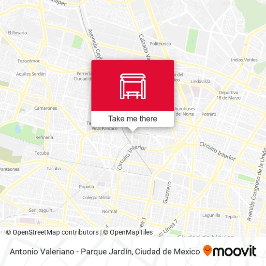 Antonio Valeriano - Parque Jardín map