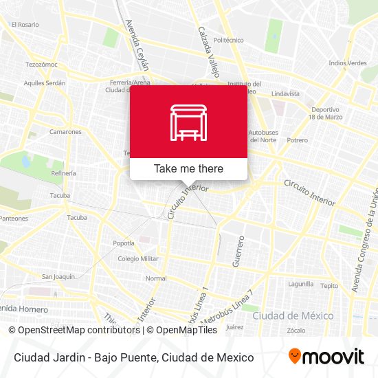 Mapa de Ciudad Jardin - Bajo Puente