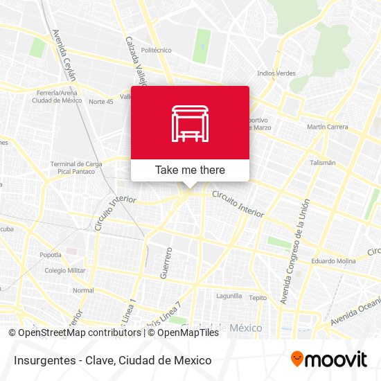 Insurgentes - Clave map