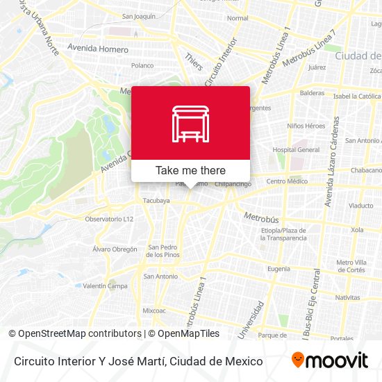 Mapa de Circuito Interior Y José Martí
