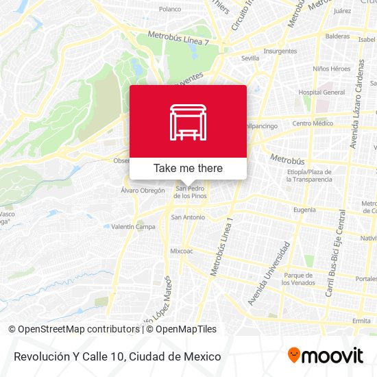 Mapa de Revolución Y Calle 10