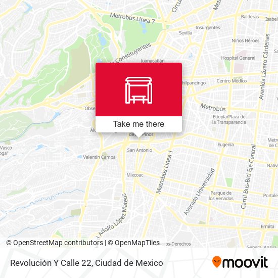 Revolución Y Calle 22 map