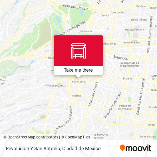 Revolución Y San Antonio map