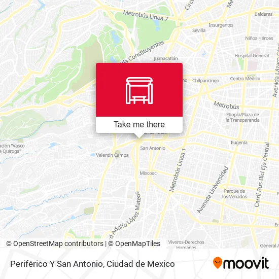 Periférico Y San Antonio map