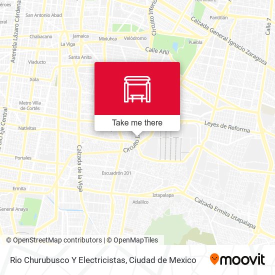 Mapa de Rio Churubusco Y Electricistas