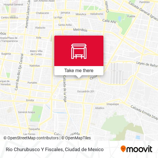 Rio Churubusco Y Fiscales map