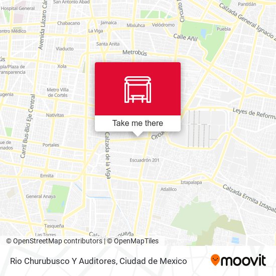 Rio Churubusco Y Auditores map