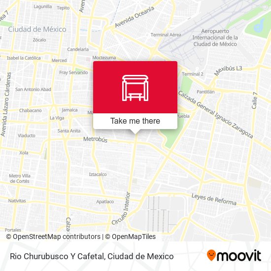 Rio Churubusco Y Cafetal map