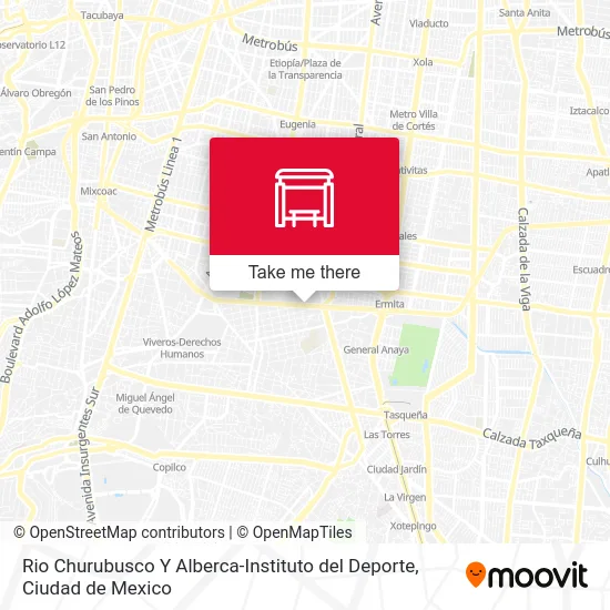 Rio Churubusco Y Alberca-Instituto del Deporte map