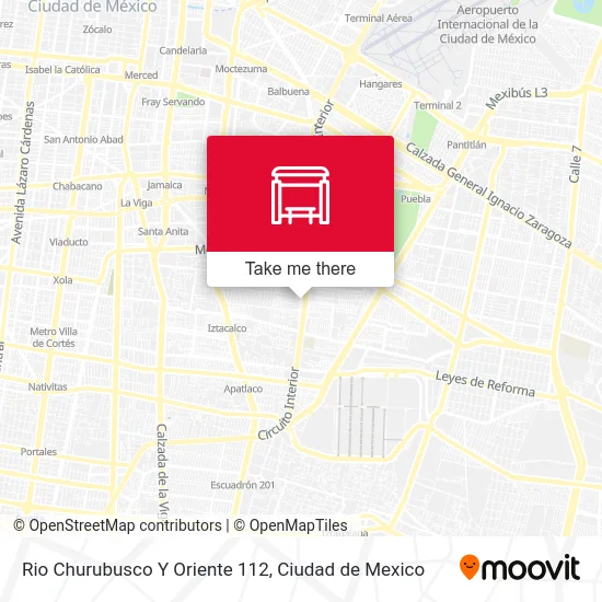 Rio Churubusco Y Oriente 112 map