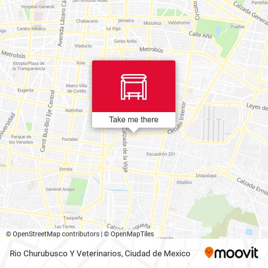 Rio Churubusco Y Veterinarios map
