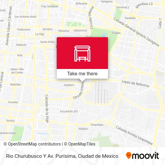 Rio Churubusco Y Av. Purísima map