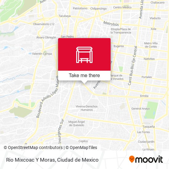 Mapa de Rio Mixcoac Y Moras