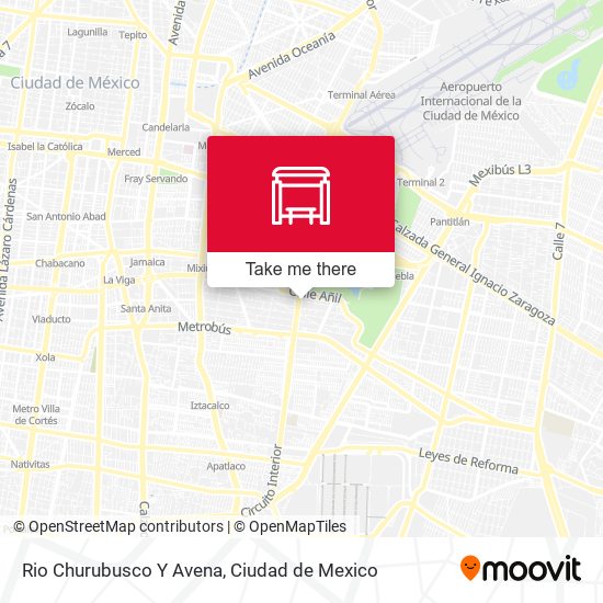 Rio Churubusco Y Avena map