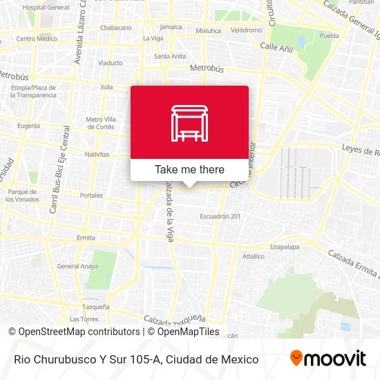 Rio Churubusco Y Sur 105-A map