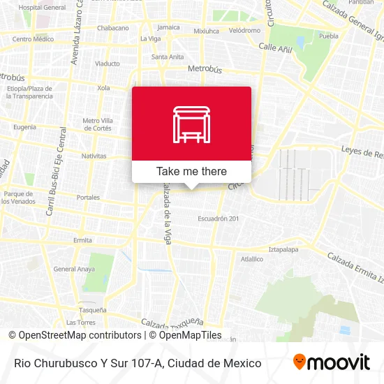 Rio Churubusco Y Sur 107-A map