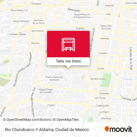 Mapa de Rio Churubusco Y Aldama