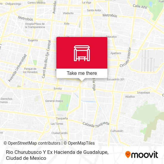 Rio Churubusco Y Ex Hacienda de Guadalupe map