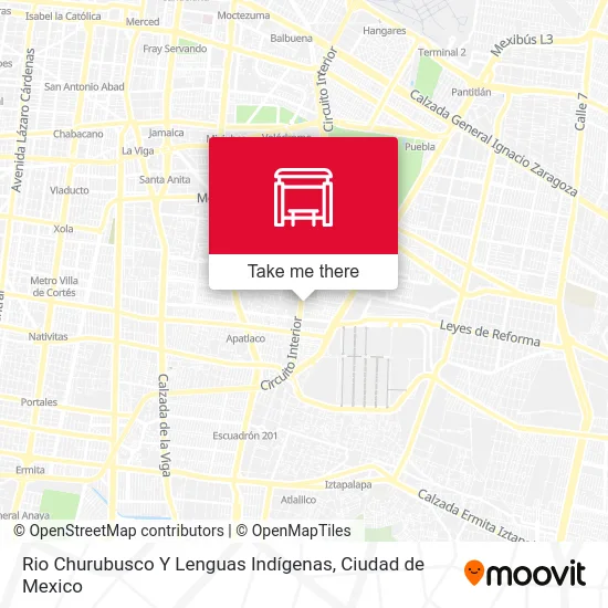 Rio Churubusco Y Lenguas Indígenas map