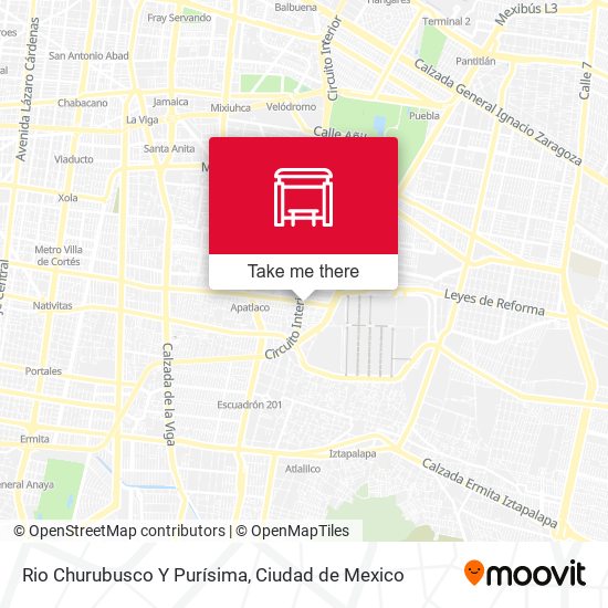Mapa de Rio Churubusco Y Purísima