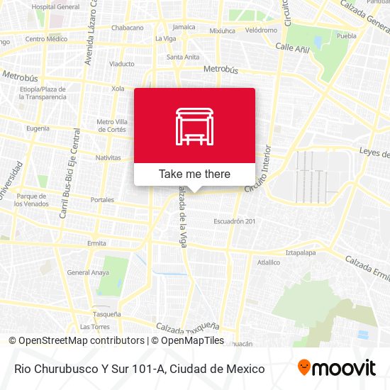 Rio Churubusco Y Sur 101-A map