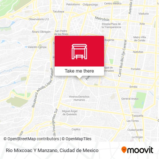 Mapa de Rio Mixcoac Y Manzano