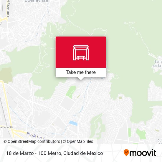 Mapa de 18 de Marzo - 100 Metro