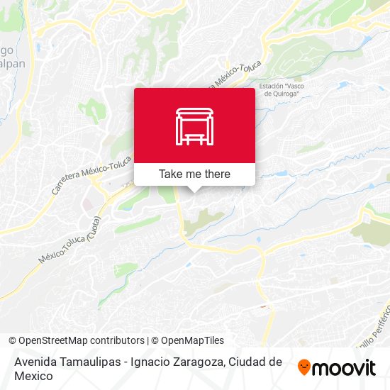 Avenida Tamaulipas - Ignacio Zaragoza map