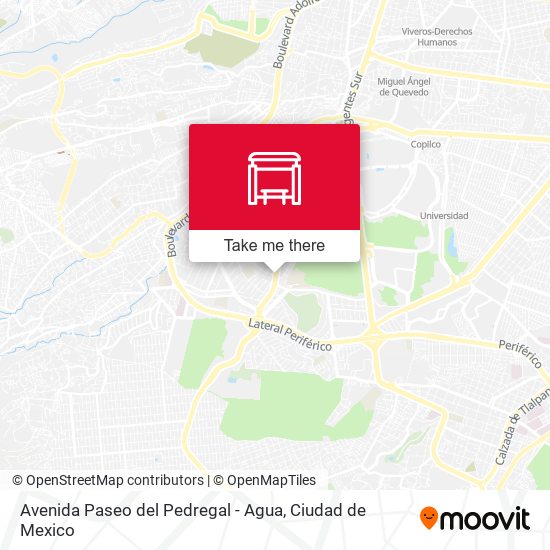 Mapa de Avenida Paseo del Pedregal - Agua