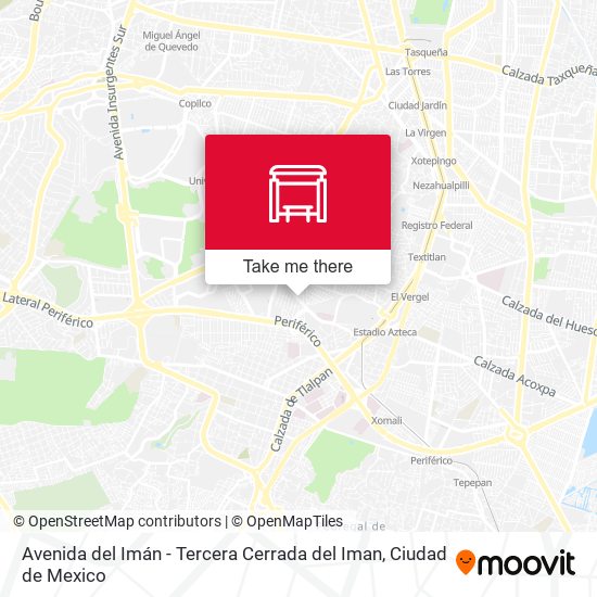 Avenida del Imán - Tercera Cerrada del Iman map