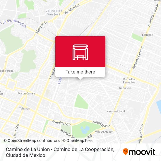 Camino de La Unión - Camino de La Cooperación map