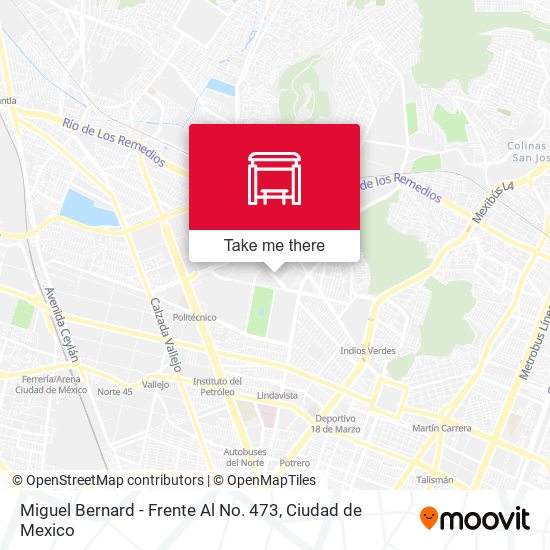 Miguel Bernard - Frente Al No. 473 map