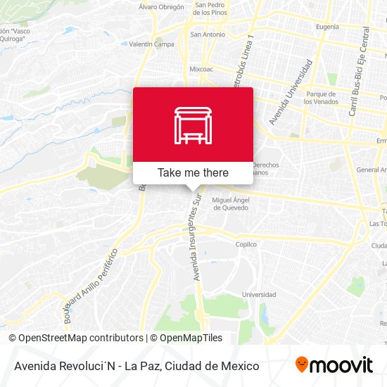 Avenida Revoluci´N - La Paz map