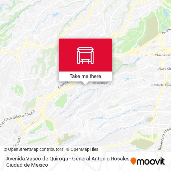 Avenida Vasco de Quiroga - General Antonio Rosales map