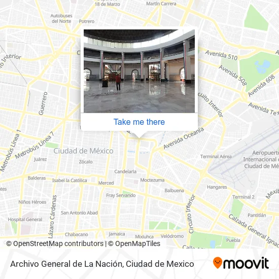 Mapa de Archivo General de La Nación