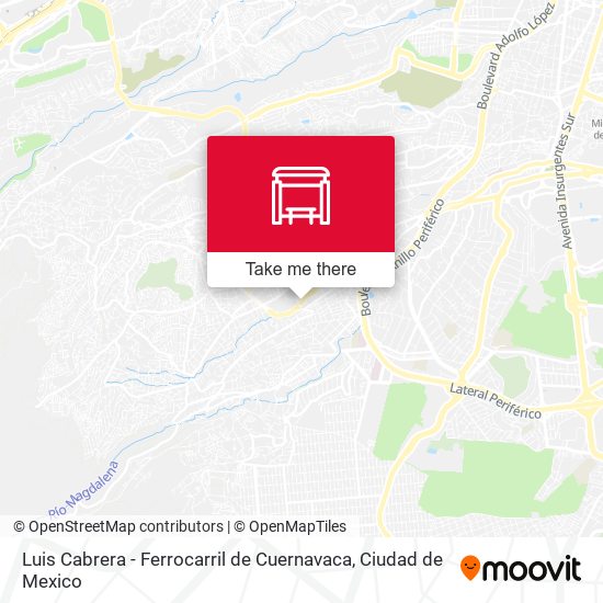 Mapa de Luis Cabrera - Ferrocarril de Cuernavaca