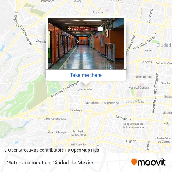 Metro Juanacatlán map
