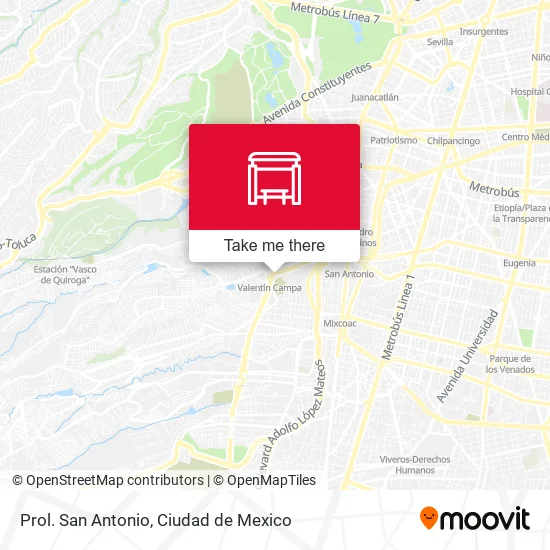 Prol. San Antonio map