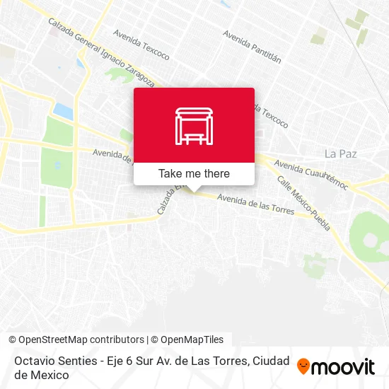 Octavio Senties - Eje 6 Sur Av. de Las Torres map
