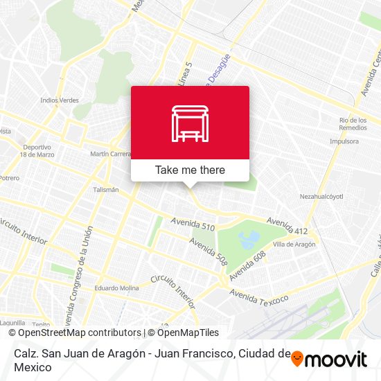 Calz. San Juan de Aragón - Juan Francisco map