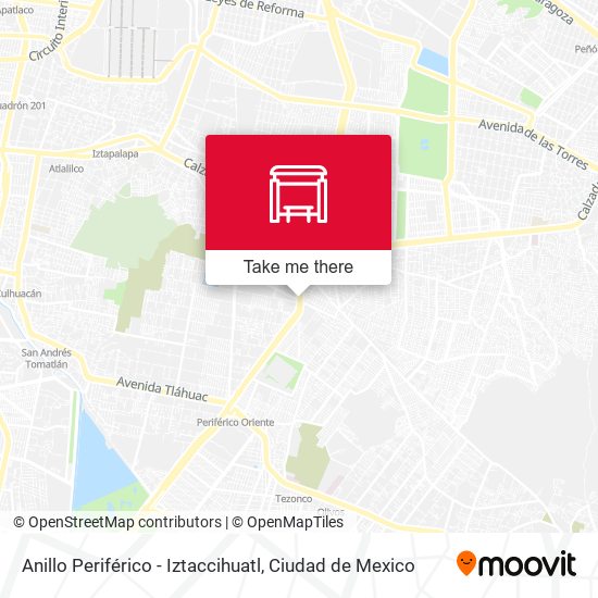 Anillo Periférico - Iztaccihuatl map