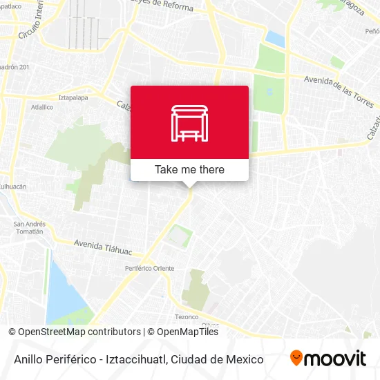 Anillo Periférico - Iztaccihuatl map