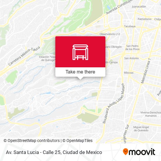 Av. Santa Lucia - Calle 25 map