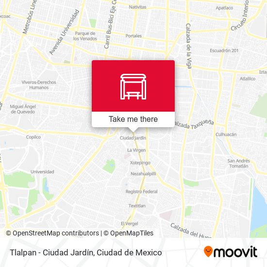 Mapa de Tlalpan - Ciudad Jardín