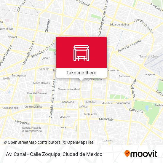 Av. Canal - Calle Zoquipa map