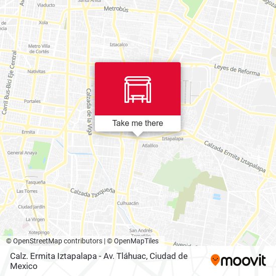 Mapa de Calz. Ermita Iztapalapa - Av. Tláhuac