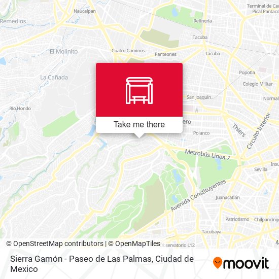 Mapa de Sierra Gamón - Paseo de Las Palmas