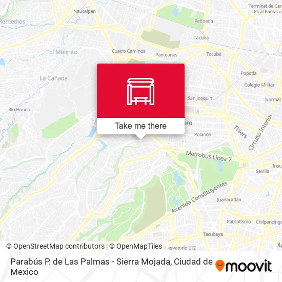 Parabús P. de Las Palmas - Sierra Mojada map