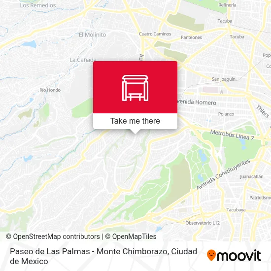 Paseo de Las Palmas - Monte Chimborazo map