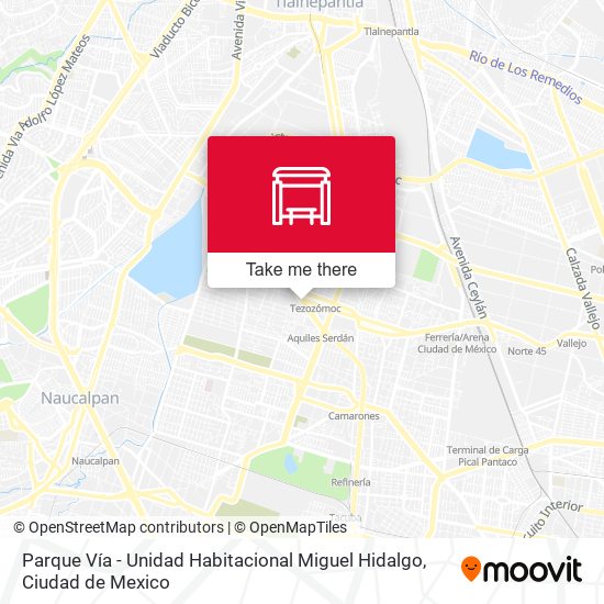 Parque Vía - Unidad Habitacional Miguel Hidalgo map